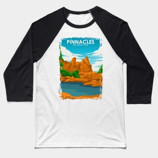 Pinnacles National Park Vintage Travel Poster Baseball T-Shirt